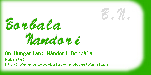 borbala nandori business card